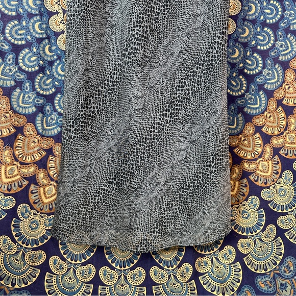 Snake print sparkly straight maxi dress with ruffled chest - Picture 3 of 12